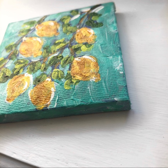 MAGNET farmhouse lemons blue fridge art yellow - Picture 3 of 5